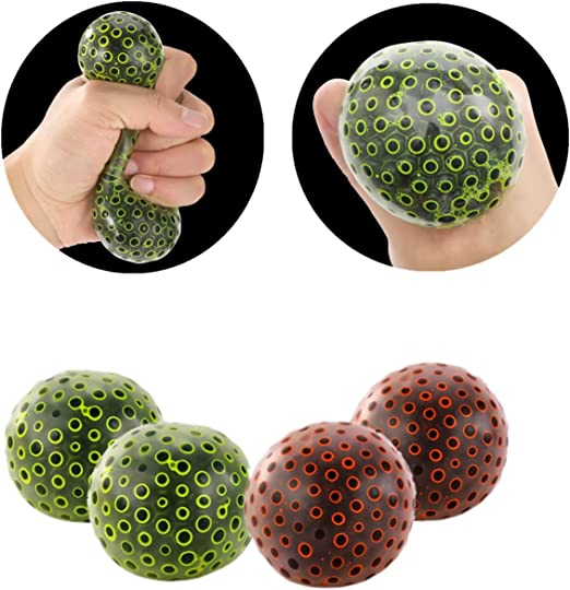 Photo 1 of Ganjiang 4 Pack Water Beads Sensory Squishy Stress Balls,Stress Relief Fidget Toys Party Favor Gifts with Storage Box---3 PACK