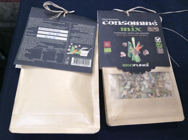 Photo 2 of 2 bags---exp date 05-04-2025   EF EKOFUNGI Consomme Mix Dehydrated Mushrooms and 3 Type of Vegetables 100% Organic Certified Air Dried Super Foods Non-GMO Vegan Friendly Gluten Free