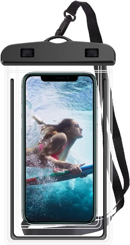 Photo 1 of Universal Waterproof Phone Pouch 1-Pack IPX8 Underwater Phone Case Dry Bag for iPhone 13 12 11 Pro Max Mini XS XR X 8 7 6S, Galaxy S21 S20 S10 S9 Note Pixel Up to 7.0"