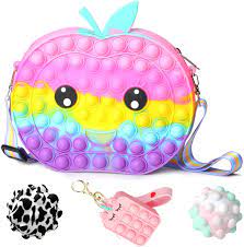 Photo 1 of  Pop Fidget Girl Single Shoulder Bag Toys Set , Push It Bubble