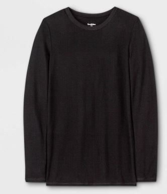 Photo 1 of 5 pcs Men's Premium Long Sleeve Thermal Undershirt - Goodfellow & Co™ Black Size Small
