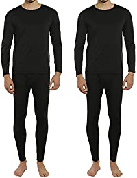 Photo 1 of  2 sets---Men's Premium Thermal Set Long Sleeve Top & Bottom Fleece Lined Goodfellow & Co™ Black Size XXLarge
