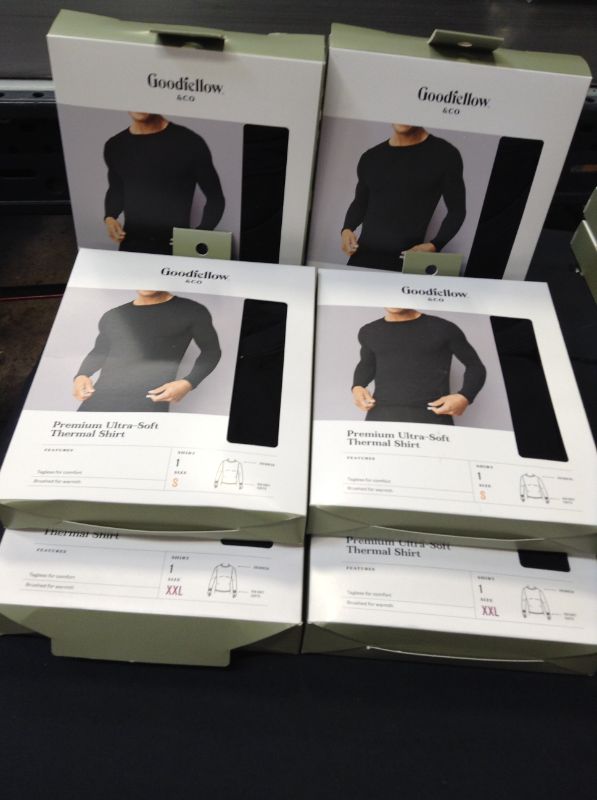 Photo 1 of 6 pcs Men's Premium Long Sleeve Thermal Undershirt - Goodfellow & Co™ Black Various Sizes (2 small-2pcs 2xl-2 pcs xxl)
(2 small-2pcs 2xl-2 pcs xxl)
