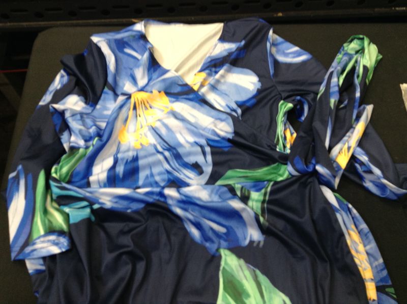 Photo 2 of FANDEE Plus Size Maxi Dress for Women Casual Summer Sundress V-Neck 3/4 Sleeve --SIZE XXL