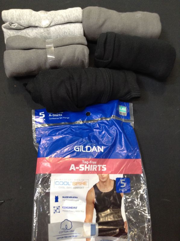 Photo 2 of Gildan Men's A-Shirts Tanks Multipack-- 5 PACK ---SIZE XL