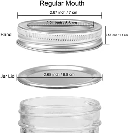 Photo 1 of AZUOXI 54-Count,Regular Mouth Canning Lids for Ball, Kerr Jars - Split-Type Metal Mason Jar Lids for Canning--2 pack