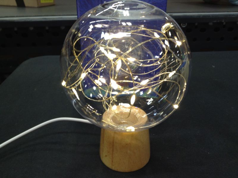 Photo 2 of 1.2W Star Moon Night Light USB Wood Base LED Atmosphere Light(Warm Light)