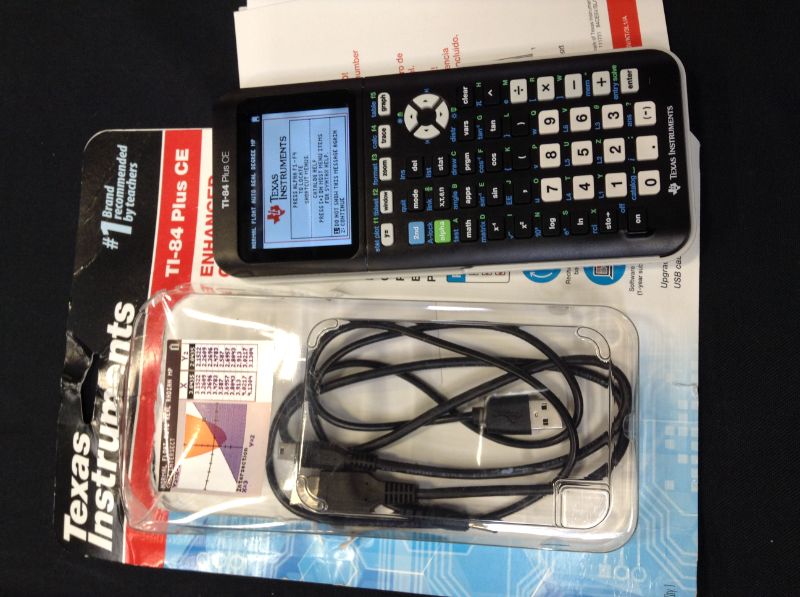 Photo 2 of Texas Instruments 84 Plus CE Graphing Calculator - Black
