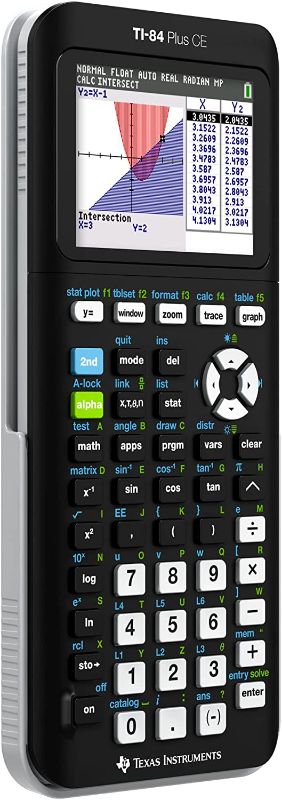 Photo 1 of Texas Instruments 84 Plus CE Graphing Calculator - Black
