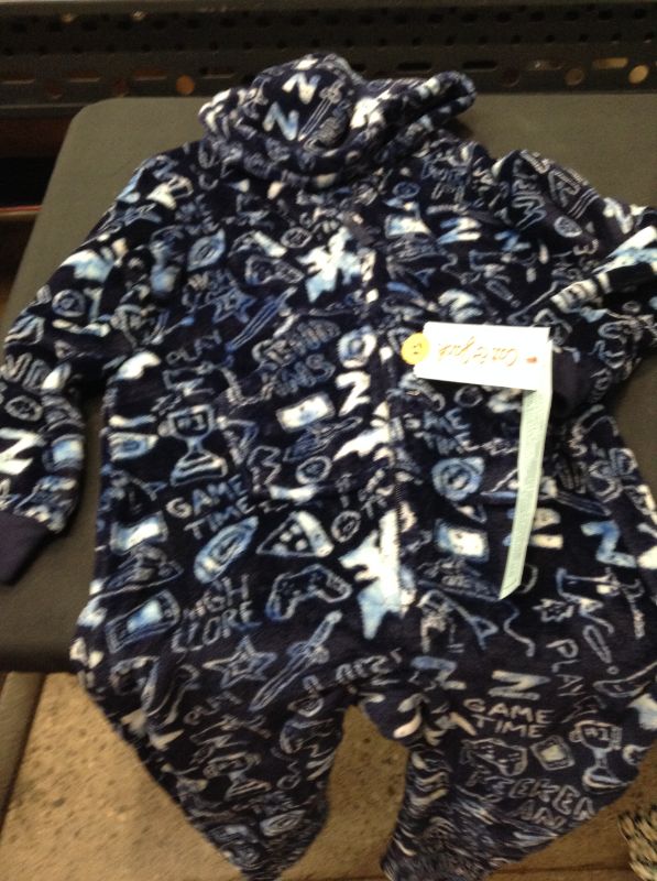 Photo 2 of Boys' Doodle Blanket Sleeper Union Suit - Cat & Jack Dark Blue --size Small 6/7