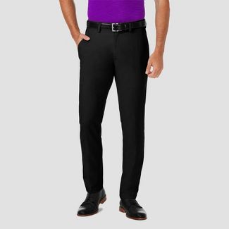 Photo 1 of Haggar Men's Cool 18 PRO Slim Fit Flat Front Casual Pants--SIZE  32X39--IS DIRTY IN THE FRONT