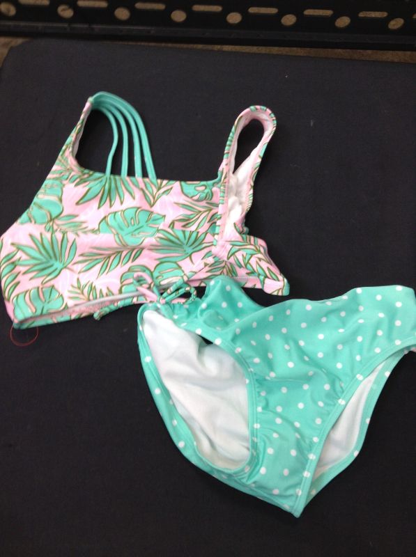 Photo 2 of Girls' Palm Print with Polka Dot 2pc Bikini Set - Cat & Jack--SIZE L 10/12