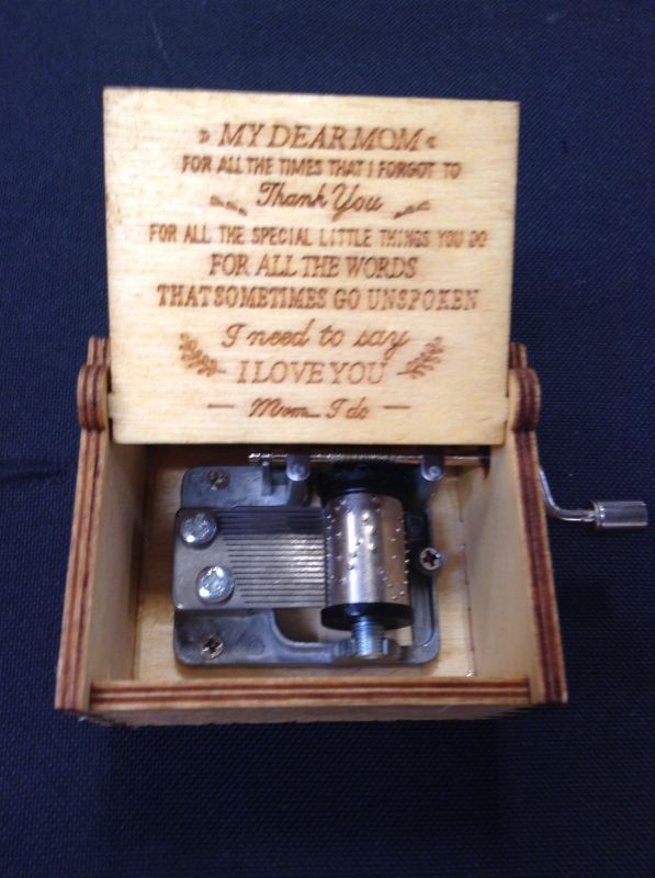 Photo 2 of (Daughter to mom) You are My Sunshine Wood Music Boxes,Laser Engraved Vintage Wooden Sunshine Musical Box Gifts Music Box