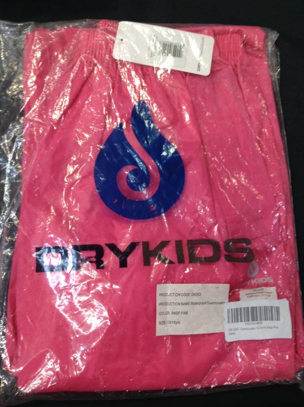 Photo 2 of DRY KIDS - Overtrousers 13-14 Yrs Rasp Pink