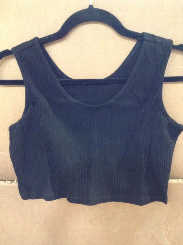 Photo 2 of Bingerlily Women's Sexy Sleeveless Crop Tops Basic Slim Cami Tanks--SIZE XL--( LOOKS LIKE THE SIZE RUNS SMALL)