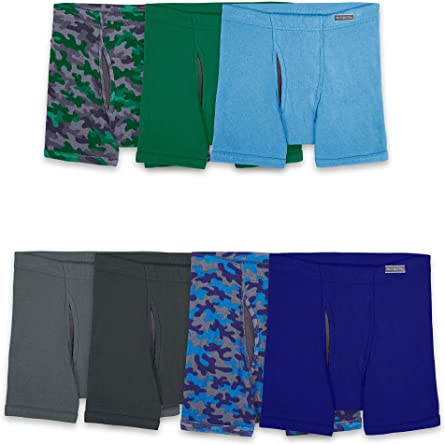 Photo 1 of Fruit of the Loom Boys' Tag Free Cotton Boxer Briefs 7 PACK--MED