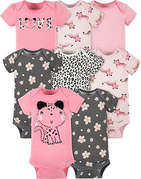 Photo 1 of Gerber unisex-baby 8-pack Short Sleeve Onesies Bodysuits*--SIZE NEWBORN