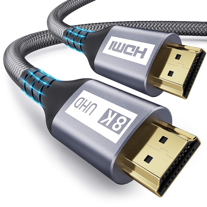 Photo 1 of 
HDMI 2.1 Cable 10ft, Yurnero 8K High Speed 48Gbps Ultra HD HDMI to HDMI Cable(8K@60Hz,4K@120Hz),HDMI Cord Supports 3D and Audio Return Channel,Compatible with Fire TV/PS5/PS4/PS3/PC (factory sealed)