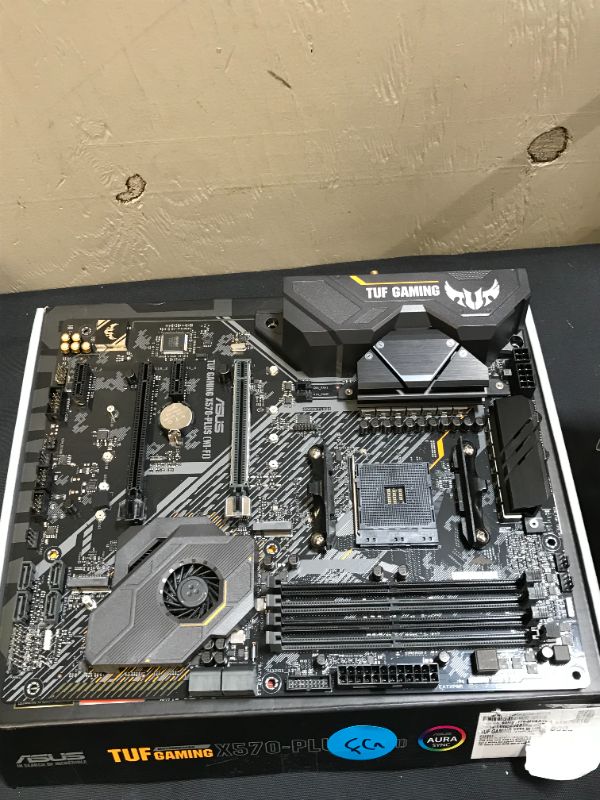 Photo 7 of ASUS Tuf Gaming Plus AM4 AMD X570 ATX DDR4-SDRAM Motherboard **REFURBISHED**  --- WAS FACTORY SEALED OPENED FOR LIVE PHOTO  