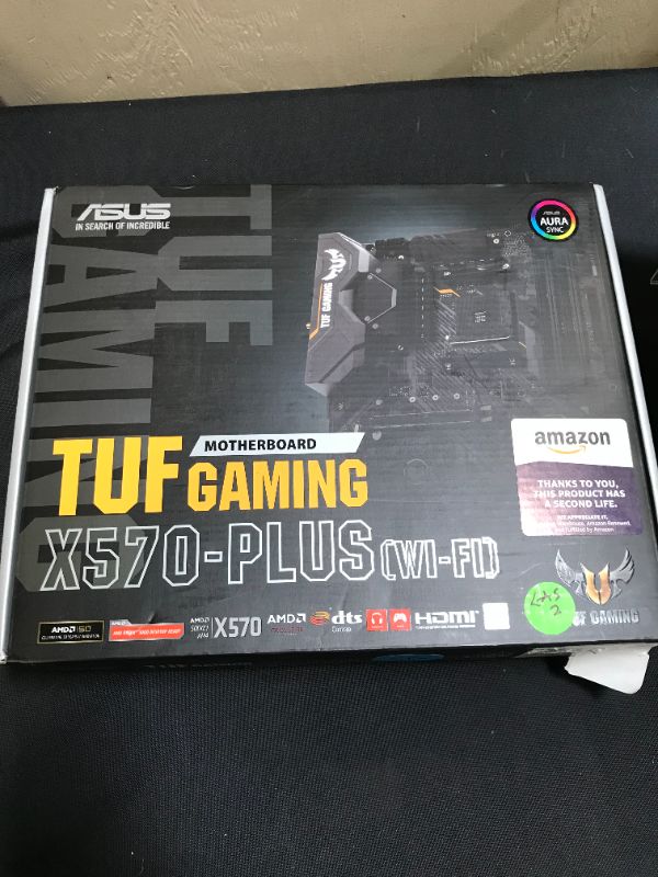 Photo 4 of ASUS Tuf Gaming Plus AM4 AMD X570 ATX DDR4-SDRAM Motherboard **REFURBISHED**  --- WAS FACTORY SEALED OPENED FOR LIVE PHOTO  