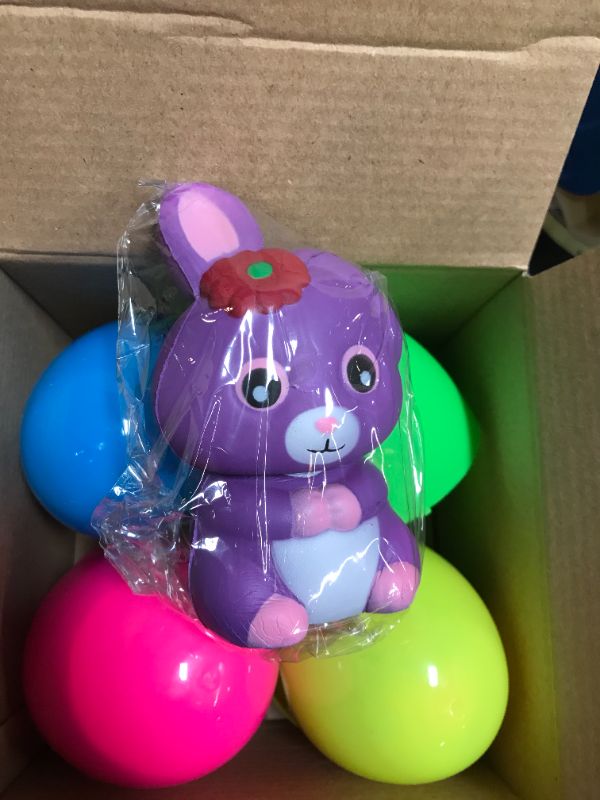 Photo 1 of 4 PACK EASTER EGG FILLED WITH BUNNY JUMBO SQUEEZE TOY