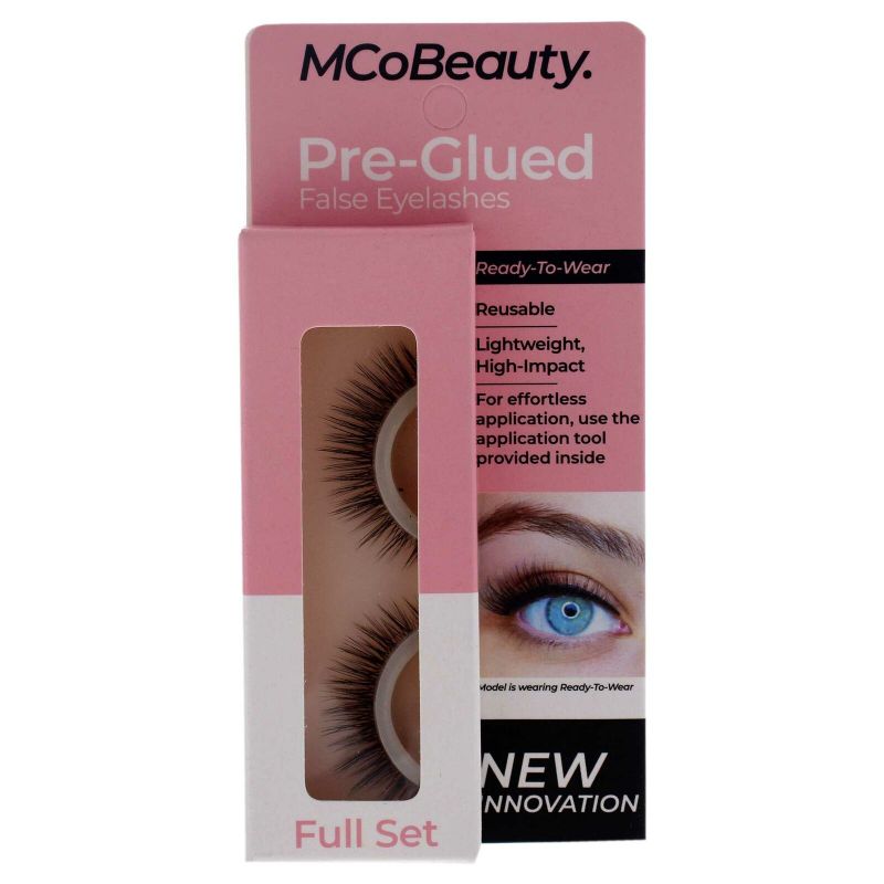 Photo 1 of Pre-Glued False Eyelashes - Full Set by MCoBeauty for Women - 1 Pair Eyelashes
