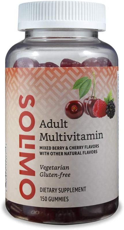 Photo 1 of Amazon Brand - Solimo Adult Multivitamin, 150 Gummies, 75-Day Supply
exp 9 2023