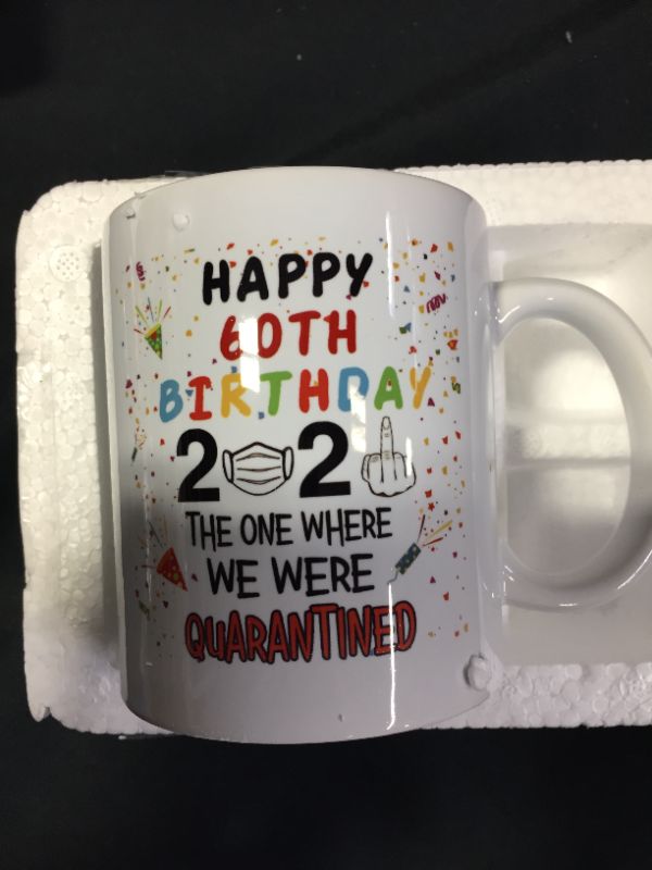 Photo 2 of 60th Quarantine Birthday Gifts for Women men - 2021 Quarantine Coffee Mug - 60 Year Old Present Ideas for Mom, Dad, Wife, Husband, Grandma, Grandpa, Sister, Brother, Son, Daughter, Friend - 11 oz
