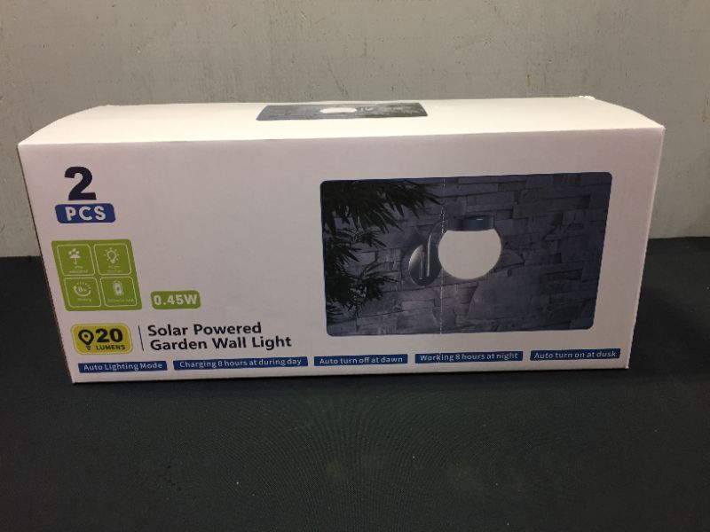 Photo 2 of 2 PCS SOLAR POWERED GARDEN ALL LIGHT 20 LUMENS 0.45W