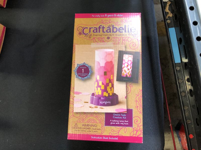 Photo 2 of Craftabelle – Ombre Fade Creation Kit – Lampshade Decorating Kit – 323pc LED Lamp Set with Fabric & Accessories – DIY Arts & Crafts for Kids Aged 8 Years +
