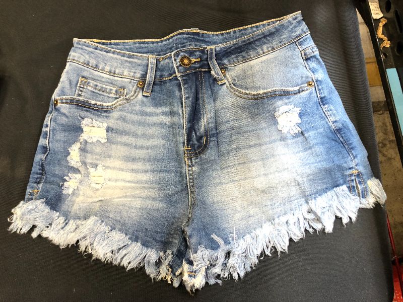 Photo 1 of Utyful women's casual summer ripped raw cut hem distressed stretchy denim jean shorts size S