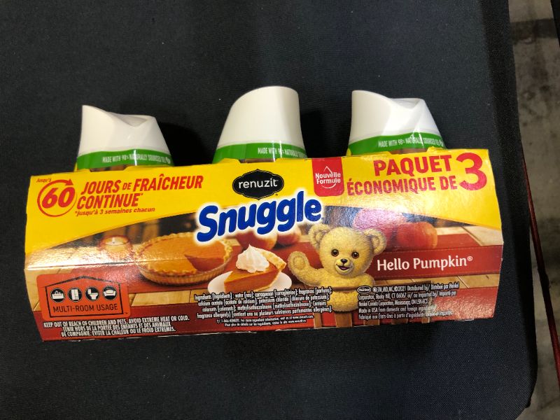 Photo 1 of 3 pk RENUZIT SNUGGLE HELLO PUMPKIN - SOLID GEL AIR FRESHENER 7 oz 4 pack 
