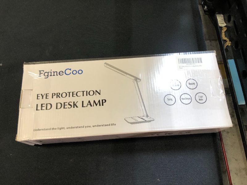 Photo 4 of Desk Lamp, Eye-Caring LED Desk Lamp for Home Office, 14W Desk Light with Reading Mode, 3 Color Modes with 800 Lumens Stepless Dimming, Touch Control, USB Charging Port, 10min Auto Timer, Phone Stand
