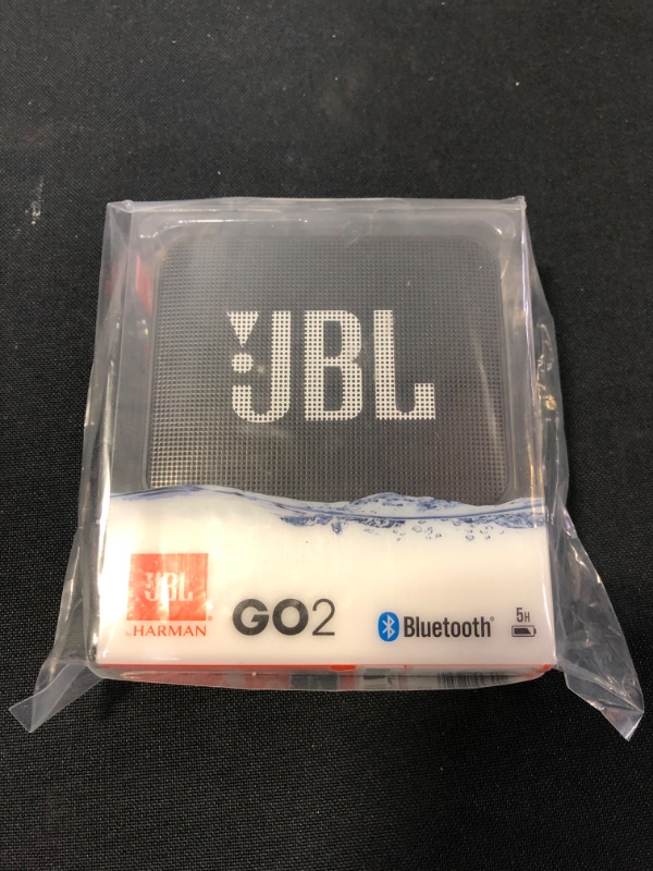 Photo 2 of JBL GO2 - Waterproof Ultra-Portable Bluetooth Speaker - Black
