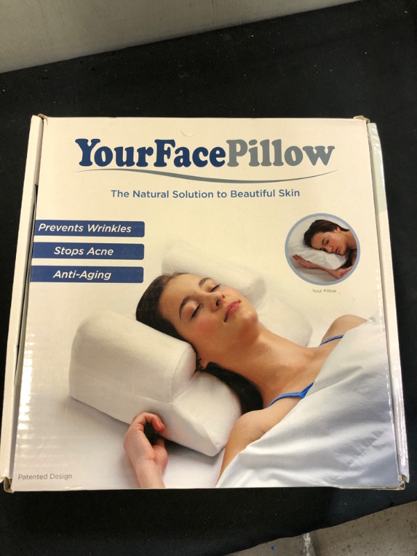 Photo 2 of YourFacePillow Beauty Pillow - Anti Wrinkle & Anti Aging Back Sleeping Pillow - Wrinkle Prevention Pillow to Sleep on Back - Memory Foam Beauty Sleep Pillow to Keep Head Straight (Standard)  ---factory sealed--