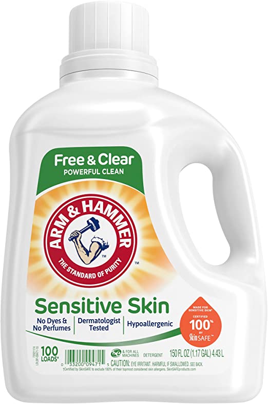 Photo 1 of Arm & Hammer Sensitive Skin Free & Clear, 100 Loads Liquid Laundry Detergent, 150 Fl oz
