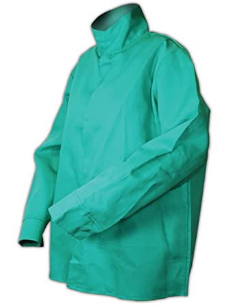 Photo 1 of MAGID 1530RF-3XL 1530RF Green Arc-Rated 9.0 oz. Cotton Relaxed Fit Jacket, Green, 3XL

