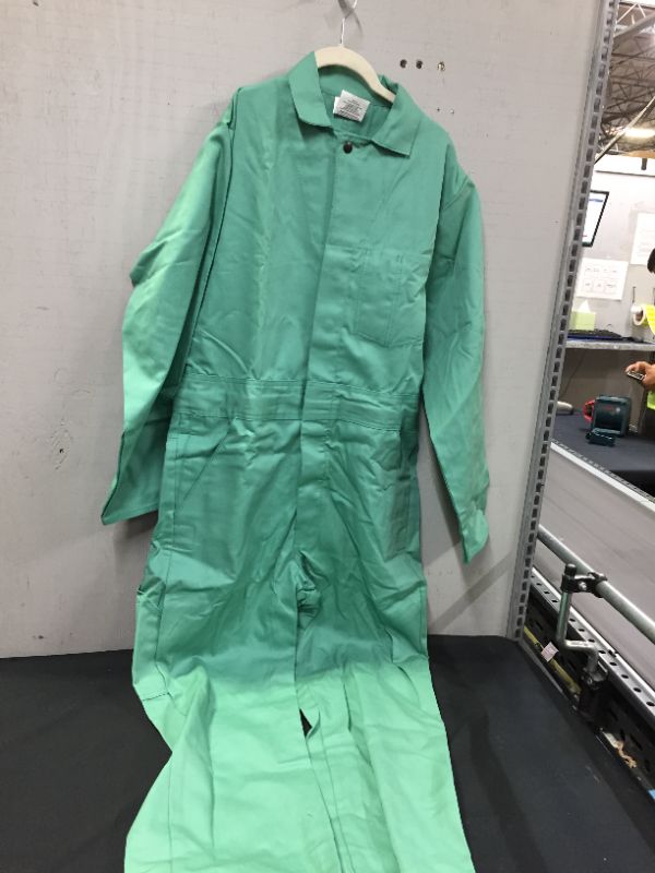 Photo 2 of MAGID 1840-S Spark Guard FR 9 oz. Cotton Coveralls, Green, Small
