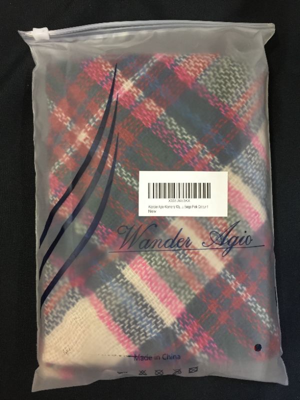 Photo 2 of Wander Agio Womens Warm Blanket Scarf Square Winter Shawls Large Infinity Scarves Stripe Plaid Scarf
