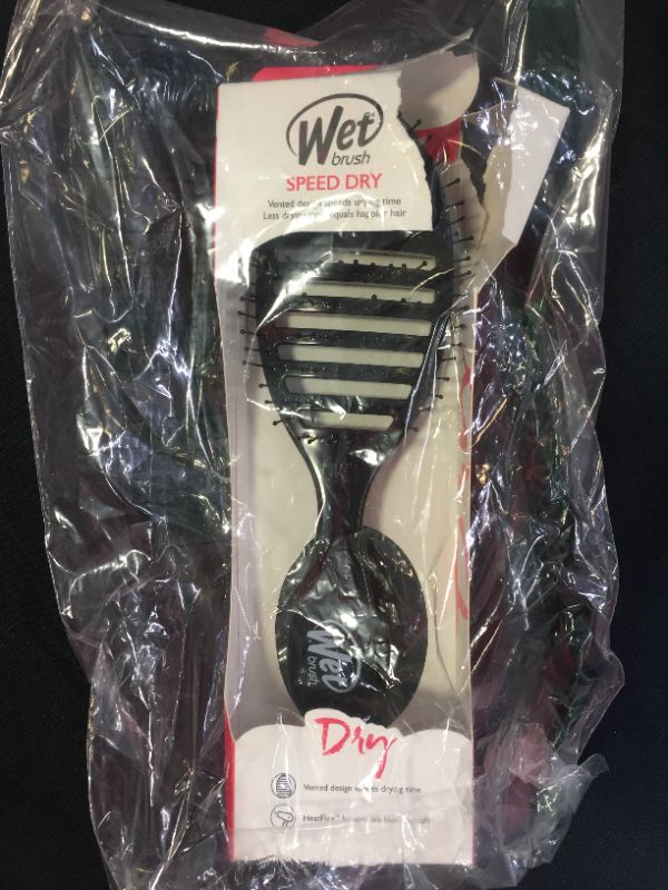 Photo 2 of Wet Brush Speed Dry Hair Brush, Black - Vented Design and Ultra Soft HeatFlex Bristles Are Blow Dry Safe With Ergonomic Handle Manages Tangle and Uncontrollable Hair - Pain-Free
