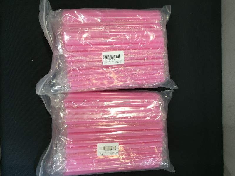 Photo 1 of 100PCS 9 INCH (PINK) BOBA STRAWS (2 PACK) -- 200PCS TOTAL 