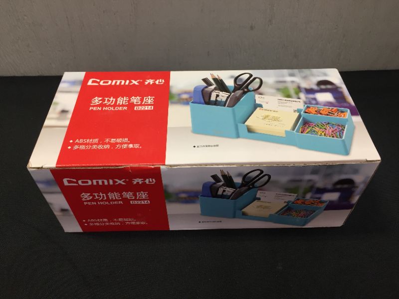 Photo 2 of Comix 6 Components Desk Organizer,Desktop Organizer,Office Organizer (B2214 Blue)
