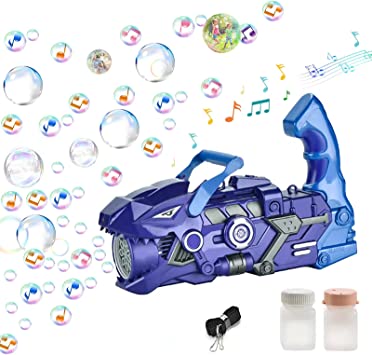 Photo 1 of Bubble Gun for Kids, Automatic Bubble Maker Machine with Musical and 2 Bubble Solutions, Dinosaur Bubble Blower for Bubble Party Favors, Birthday, Outdoor Indoor Activity
