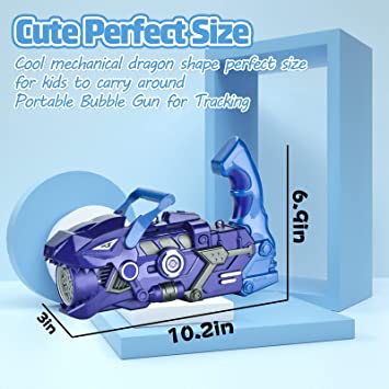Photo 1 of Bubble Gun for Kids, Automatic Bubble Maker Machine with Musical and 2 Bubble Solutions, Dinosaur Bubble Blower for Bubble Party Favors, Birthday, Outdoor Indoor Activity
