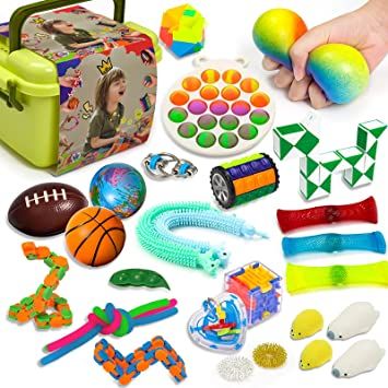 Photo 1 of Fidget Toy Packs, lecover 31pcs Sensory Toys Set Stress Relief and Anti-Anxiety Tools Bundle for Kids Adult Figetget Toy,Marble Mesh,Stress Ball,Bubble Fidget Pack Party Favors Gifts Classroom Reward
