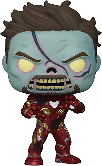 Photo 1 of Funko POP Marvel: What If? - Zombie Iron Man, Amazon Exclusive Glow in The Dark, Multicolor, (58178)
