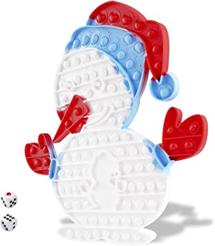 Photo 1 of Jumbo Pop Hard Fidget Pops Sensory Toys, Its Big Size Push Bubble Snowman, Huge Large Figit Mega Giant Stress Relief Pressure Cute Toy for Kids Teens Adult Game Board Valentine Snowman
