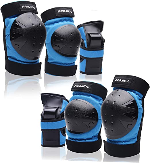 Photo 1 of   Knee Pads Elbow Pads Wrist Guards Protective Gear Set for Youth/Adult Skateboarding Roller Skating Inline Skate Cycling Bike BMX Bicycle Scootering 6pcs ( size: large ) 
