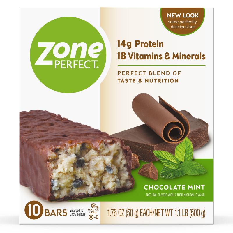 Photo 1 of ZonePerfect Protein Bars, Chocolate Mint, 14g of Protein, Nutrition Bars with Vitamins & Minerals, Great Taste Guaranteed, 10 Bars 2pack EXP may 1 2023