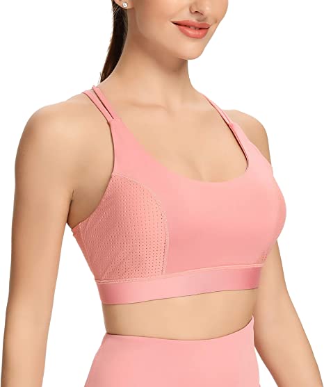 Photo 1 of Taze'ne Sports Bra for Women, Criss-Cross Back Strappy Longline Yoga Bra, Medium Support Wireless Crop Top Workout Tank
Size: 2XL